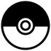 Black and White Pokeball Outline